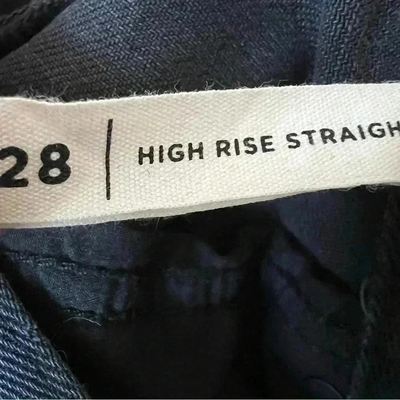 Black distressed button fly size 28 high rise straight jeans - Picture 7 of 13